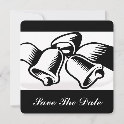 Sla de datum bruiloft klokken kaart (Voorkant)