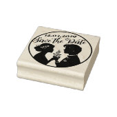 Sla de datum bruiloft stempel met Pas getrouwd paa (Stempel)