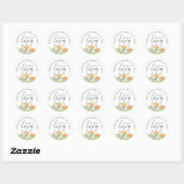 Sla de datum bruiloft stickers Wildflower (Vel)