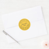 Sla de datum chic script namen moderne bruiloft ronde sticker (Envelop)