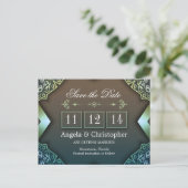 Sla de datum chique  briefkaarten (Staand voorkant)