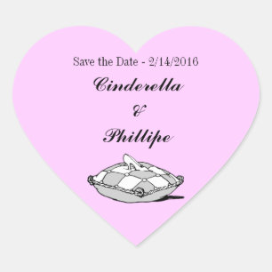 Sla de datum Cinderella Slipper Heart Stickers