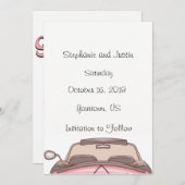 Sla de datum converteerbare auto op save the date (Voorkant / Achterkant)