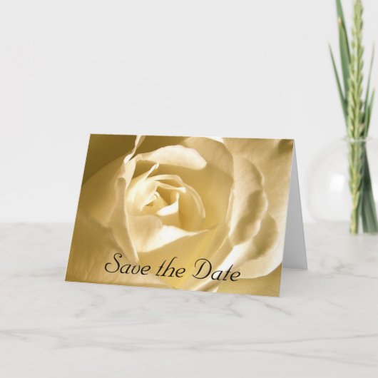 Sla de datum crème Roos foto Aankondiging (Voorkant)