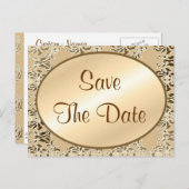 Sla de datum  Damask Briefkaarten (Voorkant / Achterkant)
