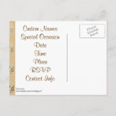 Sla de datum  Damask Briefkaarten (Achterkant)