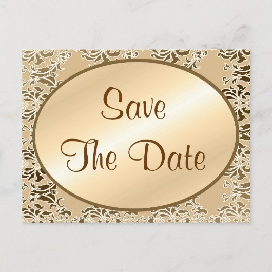 Sla de datum Damask Briefkaarten (Voorkant)