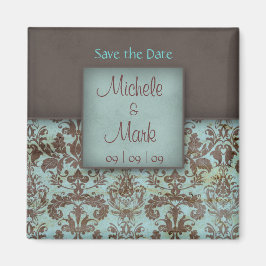 Sla de datum Damask Magnet op Magneet