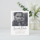 Sla de datum, direct camera foto lijst aankondigingskaart (Staand voorkant)