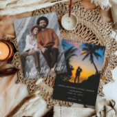 Sla de datum dubbelzijdig fotokaart op save the date