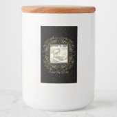 Sla de datum Elegant Gold Foil Stippen Script Voedselcontainer Etiket (Voorkant)