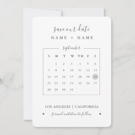 Sla de datum en de agenda tot een minimum op feestdagenkaart (Voorkant)