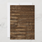 Sla de datum Eucalyptus groen rustiek hout Save The Date (Achterkant)