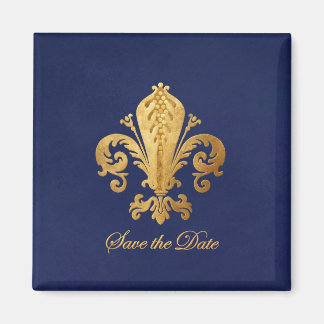 Sla de datum Fleur-de-lis op Magneet