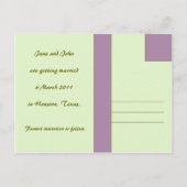 Sla de datum Floral Briefkaart Sjabloon (Achterkant)