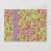 Sla de datum Floral Briefkaart Sjabloon (Voorkant)