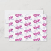 Sla de datum foto blauw paarse dennenappel kunst save the date (Achterkant)