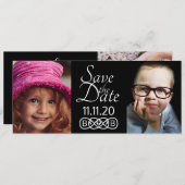 Sla de datum fotokaarten op save the date (Voorkant / Achterkant)