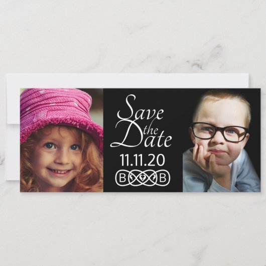 Sla de datum fotokaarten op save the date (Voorkant)