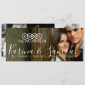 Sla de datum fotokaarten op save the date (Voorkant / Achterkant)