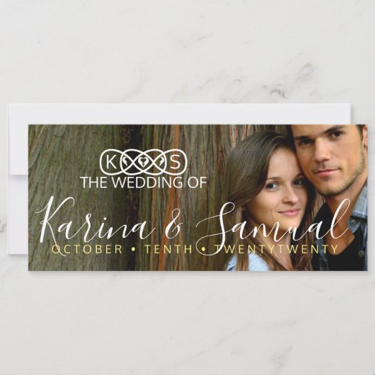 Sla de datum fotokaarten op save the date (Voorkant)