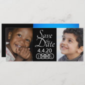 Sla de datum fotokaarten op save the date (Voorkant / Achterkant)