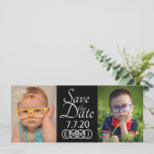 Sla de datum fotokaarten op save the date (Staand voorkant)