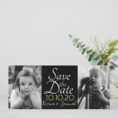 Sla de datum fotokaarten op save the date (Staand voorkant)