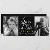 Sla de datum fotokaarten op save the date (Voorkant / Achterkant)