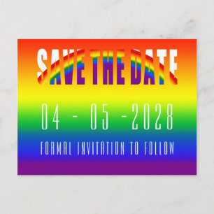 Sla de datum Gay bruiloft LGBT Gay Pride Party Briefkaart