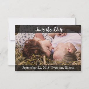 Sla de datum gepersonaliseerde fotokaart op save the date