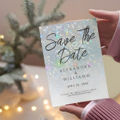 Sla de datum Glam Holografische Glitter Modern op