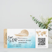 Sla de datum instapkaart Cruiseschip QRCode op Kaart (Staand voorkant)