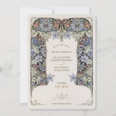 Sla de datum Kaart Victoriaans Elegantie Bruiloft (Voorkant)