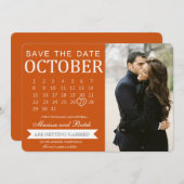 Sla de datum kalenderaankondigingen op | Bruiloft Save The Date (Voorkant / Achterkant)