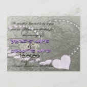 Sla de datum Lavendel Harten op - Aankondigingskaart (Achterkant)