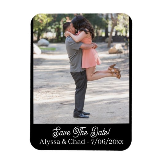 Sla de datum magneet gepersonaliseerde foto (Verticaal)