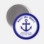 Sla de datum magneet nautische cruise strand bruil (Voorkant / Achterkant)