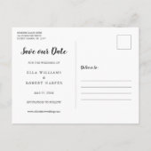 Sla de datum Mason Jar Slingerlichtjes Boho Foto Aankondigingskaart (Achterkant)