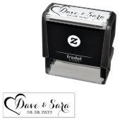 Sla de datum naam stempel met hart (In situ)