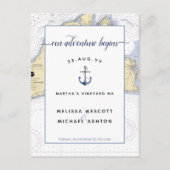 Sla de datum #Nautical Anker op | #SaveTheDate MV Aankondigingskaart (Voorkant)