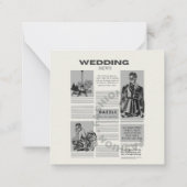 Sla de datum nieuws papier bruiloft Flat Note Kaar Notitiekaartje (Achterkant)