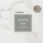 Sla de datum nieuws papier bruiloft Flat Note Kaar Notitiekaartje (Voorkant / Achterkant in situ)