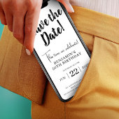 Sla de datum op 50e verjaardag unieke telefoon uit aankondiging