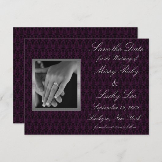 Sla de datum op aankondiging (Voorkant / Achterkant)