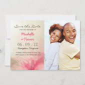 Sla de datum op - Abstracte Bloemfoto uitnodiginge Save The Date (Voorkant)