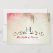 Sla de datum op - Abstracte Bloemfoto uitnodiginge Save The Date (Achterkant)