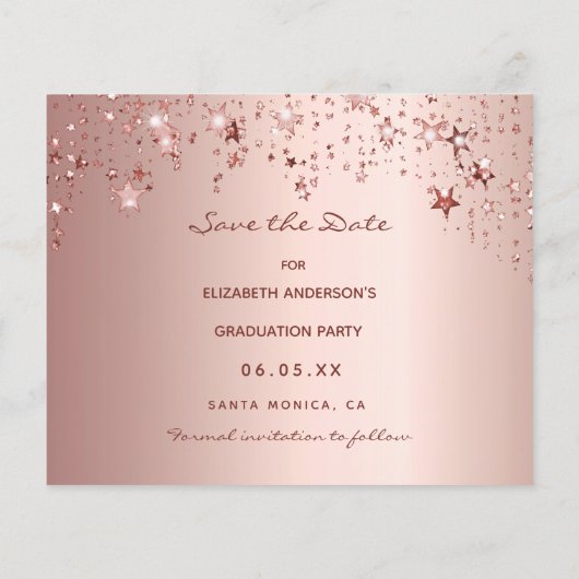 Sla de datum op afstudeerfeest roos budget (Achterkant)