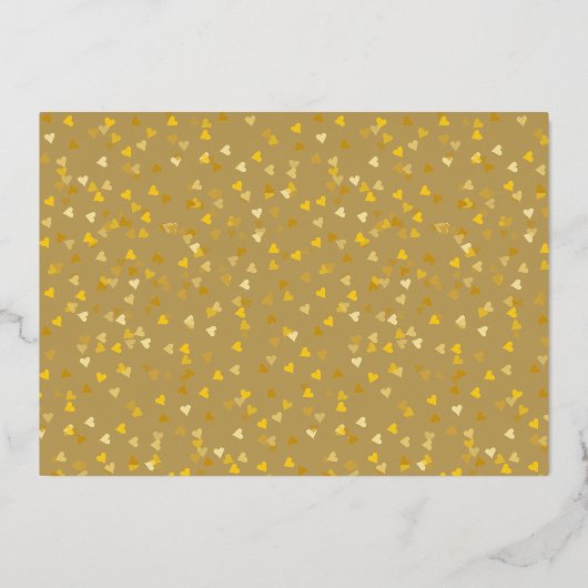 Sla de datum op Agenda Liefde Hart Goud Folie Uitnodiging (Achterkant)