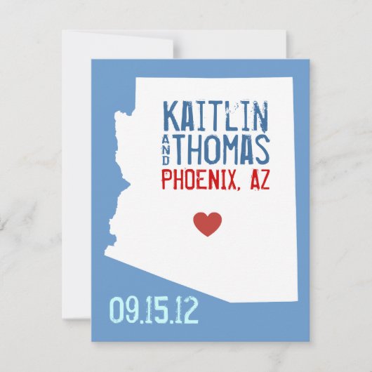 Sla de datum op -  - Arizona Save The Date (Voorkant)